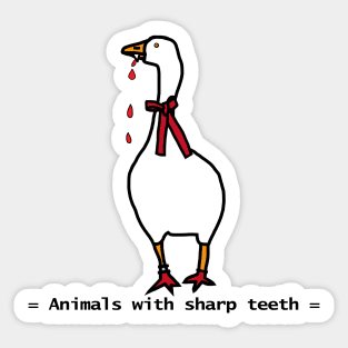 Animals with Sharp Teeth Halloween Horror Gaming Goose Sticker